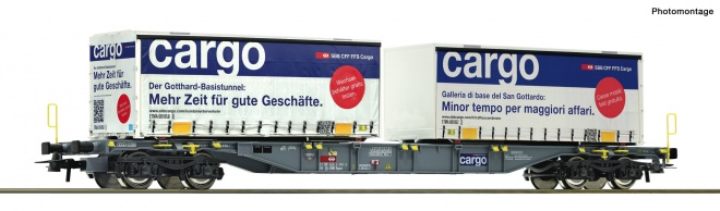 Container carrier car of SBB-Cargo<br /><a href='images/pictures/Roco/Roco-76622.jpg' target='_blank'>Full size image</a>